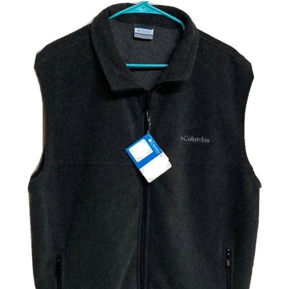 Columbia Other - Men's Columbia Gray Lone Ridge Fleece Vest Size Large NWT